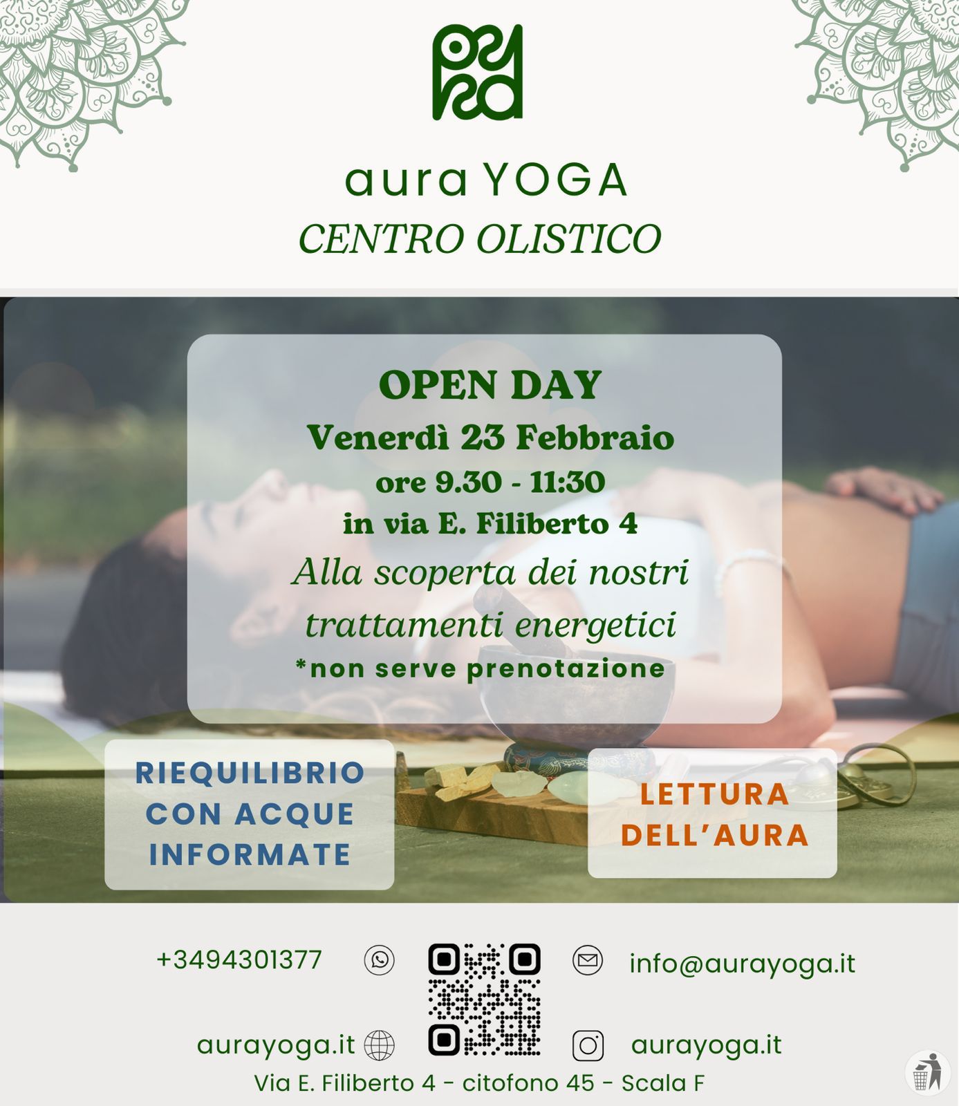 open day aura yoga
